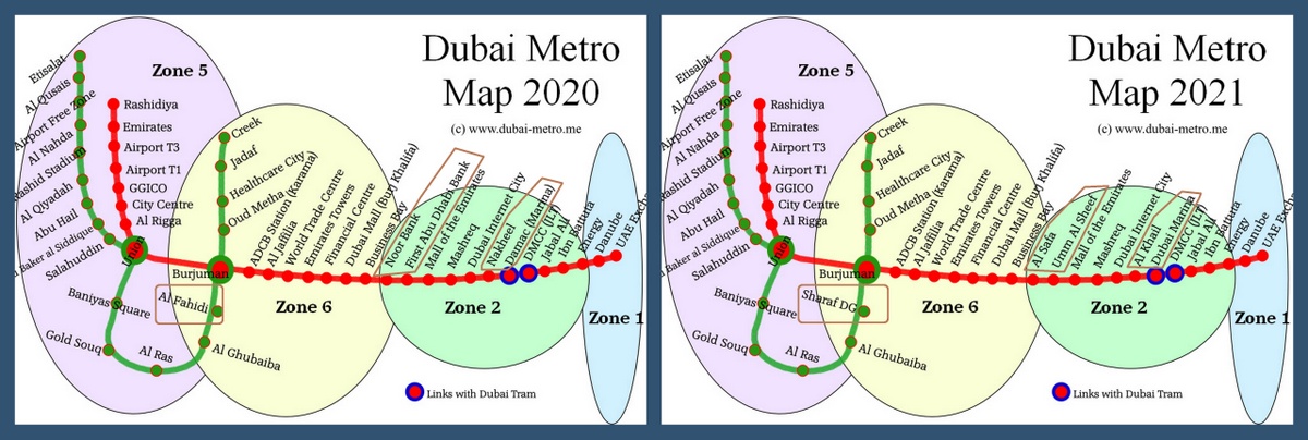 dubai metro station name changes 2020